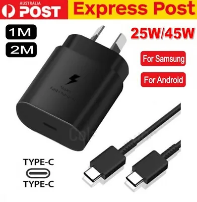 45W Super Fast Wall Charger W/ Type-C Cable For Samsung IPhone 15 Galaxy S23 S22 • $14.88