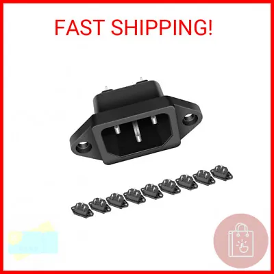 10 Pack AC 250V 10A IEC 320 C14 Panel Mount Plug Adapter Power Connector Socket  • $11.46