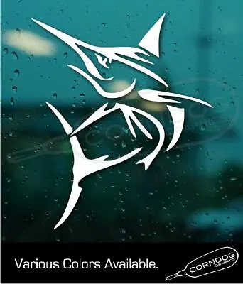 Marlin STICKER VINYL DECAL SPORTSMEN FISHERMAN FISHING DEEP SEA OUTDOOR • $5.99