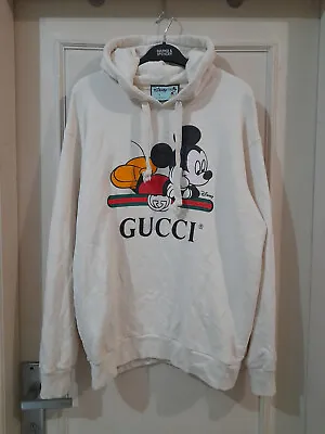 GUCCI X Disney Mickey Mouse Vintage Logo Print Hoodie • $349