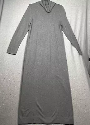 J Jill Turtleneck Maxi Sweater Dress Gray Womens Size M Long Sleeve Minimalist • $26.52