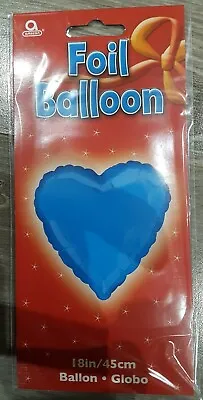Blue Foil Heart Balloon 18  Party Wedding Event Decoration • $2.48