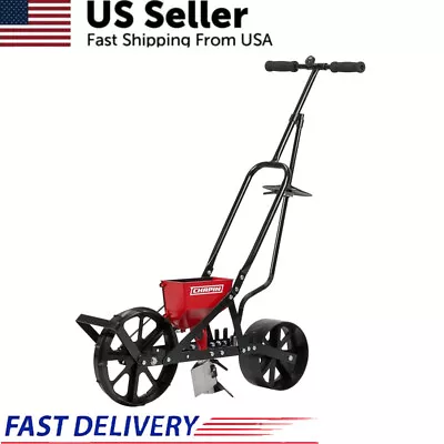 Garden Push Seeder Planter 6 Seed Plates 1.5 Liter Hopper Row Marker Steel Frame • $124.79