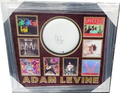 Adam Levine Maroon 5 Famed Collage Hand Signed Drumhead Global 31x28 • $699.99