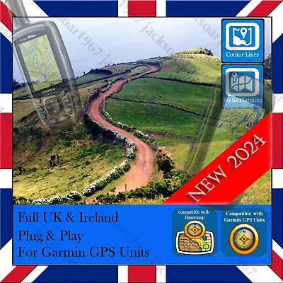 2024 GARMIN 1.25K 6666s66sr66i TOPO MAPS FULL UK  Walkinghiking Maps • £14.99