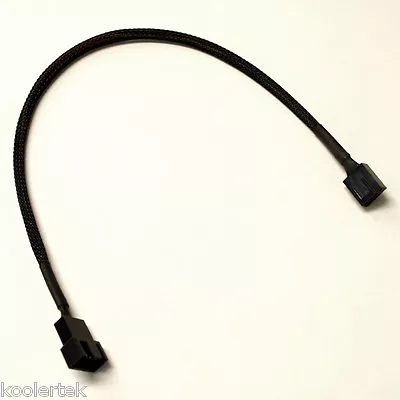 12  4 Pin PWM Connector Computer Case Fan Extension Power Cable Black Sleeved • $4.95