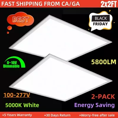 2X2 LED Flat Panel Light 5000K 45W Dimmable LED Drop Ceiling Lights AC100-277V • $338