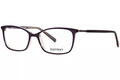 Ellen Tracy Serbia Eyeglasses Frame Women's Plum Laminate Full Rim 53mm • $109.95