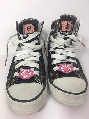 DADDY'S MONEY Secret Wedges Hi Heel Top SNEAKERS Shoes Lip Print Size 9 US • $18.21