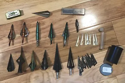 Lot Of Vintage & Later BROADHEADS & Replacements Blades Bodkin Hilbre Bowlo Wasp • $29