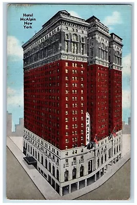 Hotel Mcalpin Building Exterior Scene New York City NY Vintage Postcard • $14.98