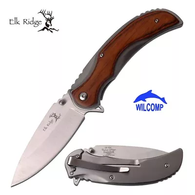 ELK RIDGE Folding Knife With Drop Point Blade ER-924SL • $30.40