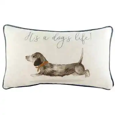 £9.99 • Buy Made UK Dachshund Sausage Dog Evans Lichfield Linen Cushion Cover  30 X 50cm