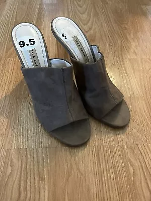 Zara Basic Heels Women Size 40 US 9M Taupe Clear Heel Mule Sandals • $30