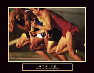 STRIVE Sprinters Off The Blocks Motivational Inspirational Running 22x28 POSTER • $17.99