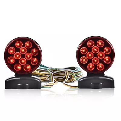 Magnetic Towing Light 12v Tow Trailer Lights Brake Tail Signal 12 Volt Kit Led • $26.22