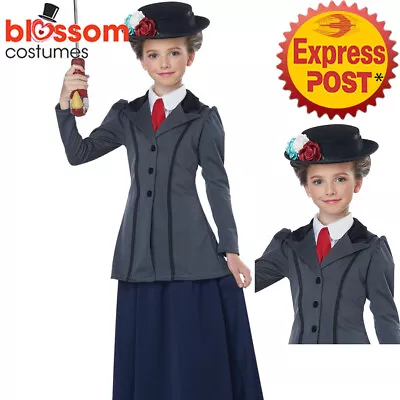 CK1388 Deluxe English Nanny Girls Mary Poppins Costume Maid Victorian Book Week • $38.58