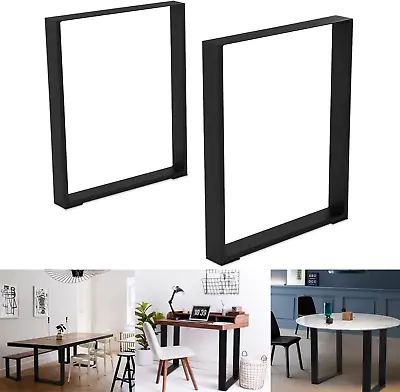 Coffee Table Legs 16-Inch Modern Square Dinner Metal Iron Bench Legs Furniture • $48.75