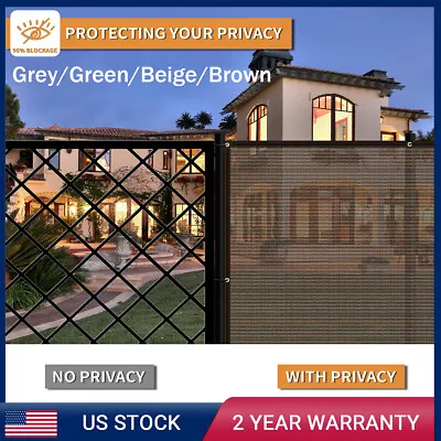 6*50FT Grey/Green/Beige/Brown Fence Privacy Wind Screen Mesh Shade Cover Garden • $33.50