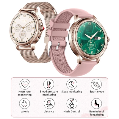 $81.69 • Buy Smart Watch Women Heart Rate Blood Pressure Fitness Tracker Sports Waterproof