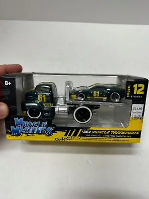 Muscle Machines 1:64 1950 Ford Coe C60 Flatbed Truck W/ 1966 Ford Gt 40 Mk • $13.50