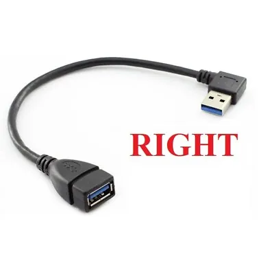 $7.90 • Buy USB 3.0 5Gbps Right Angle Extension Cable 90 Degree L Male To Female - RIGHT