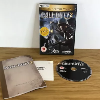 Call Of Duty 2 PC DVD-ROM GOTY Game Of The Year Complete Inc Manual Key Disc VGC • £5.75