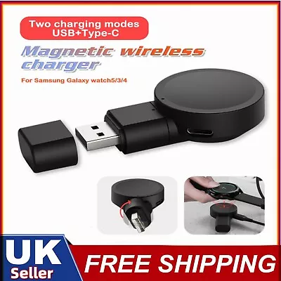 Wireless USB Magnetic Charger Dock For Samsung Galaxy Watch 5/4/3 Active Gear S3 • £15.92