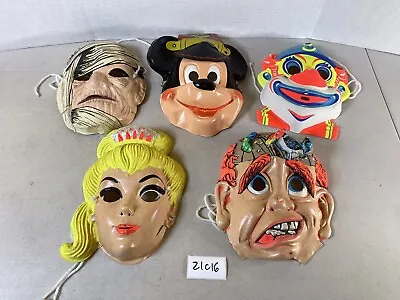 Vintage Halloween Masks Lot Costume Ben Cooper Collegeville  21C16 • $109.99