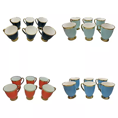 Ceramic Mugs (Bone Chine) Tea Coffee Cups  Set Of 6 300ml Strong Lightweight • £19.99