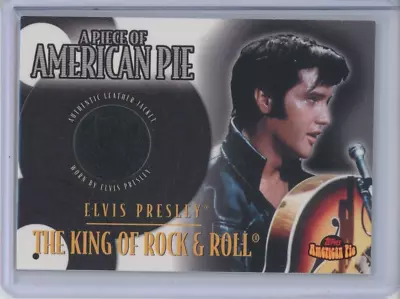 Elvis Presley Worn Leather Jacket Patch 2001 Topps A Piece American Pie The King • $99.99