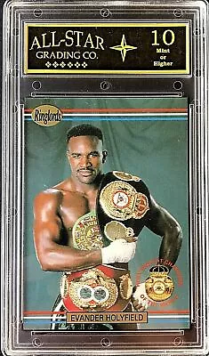 Evander Holyfield 1991 Ringlords Boxing Trading Card #1 Graded ASG 10 • $59.50