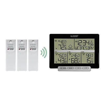 308-1412-3TX La Crosse Technology Weather Station With 3 TX141TH-BCH Sensors • $49.95