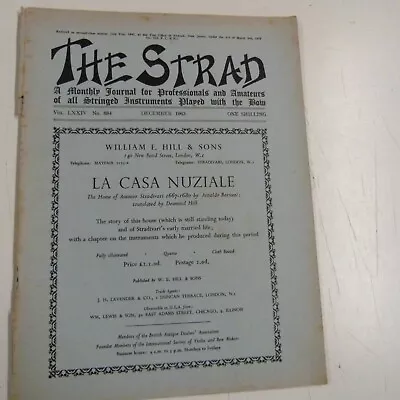 The Strad Magazine Dec 1963 Ludovico Mariani Violin / Hugh Bean The Kentish Man • $8.84