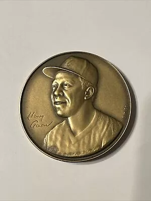 Henry Hank Aaron Baseball Bronze Medal Medallic Art Co 1 3/4” #2 • $24.95