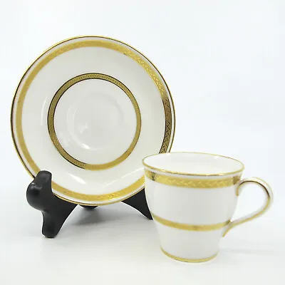 G8338 By MINTON For TIFFANY Gold Encrusted Demitasse Cup & Saucer Set(s) NICE!!! • $65