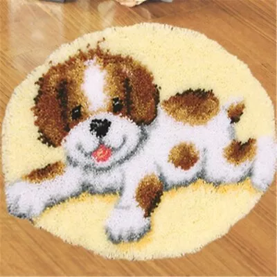 $17.99 • Buy New Gex Diy Latch Hook Kit Needlecrafts Gift Rug Cushion Cover Cute Dogs