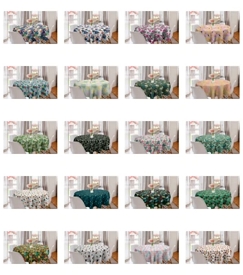 $28.99 • Buy Ambesonne Tropical Holiday Round Tablecloth Table Cover For Dining Room Kitchen