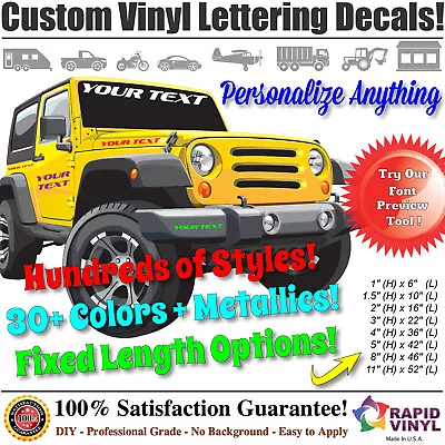 Custom Vinyl Lettering Decal Sticker Business Car Boat Name Truck Window Signage • $6.99