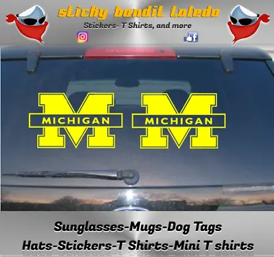 U Of M Michigan Wolverines 6 Inch Window Vinyl Decal Sticker's • $6