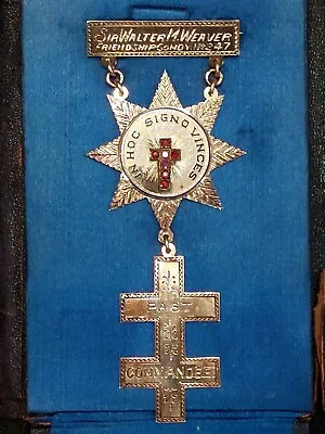 Antique 1900's Medal - Order Of Knights Templar Of Malta - Past Commander • $429