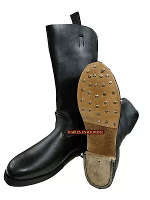 German Marching Boots Black - Size 5 To 15 - Ww2 • $90