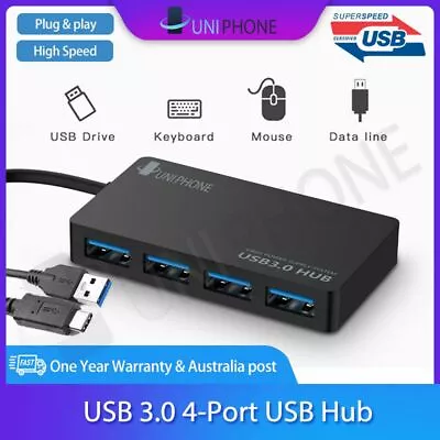 $7.08 • Buy Multi USB / Type C  Usb 3.0 Hub 4 Port Adapter Expansion Splitter PC Macbook Pro
