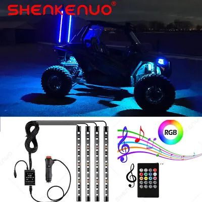 4X RGB Motorcycle ATV 48LED Neon Under Glow Accent Light Strip Music Control 12V • $16.55