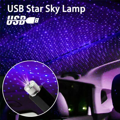 USB Car Interior Roof LED Star Light Atmosphere Starry Sky Night Projector Lamp • $7.99