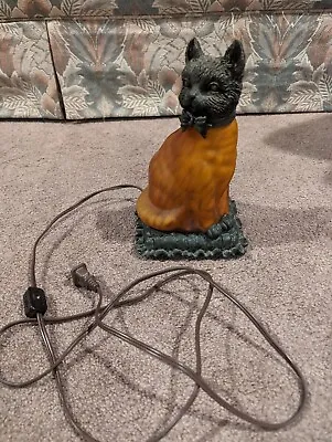 Vintage Collectible Cat Table Bedside Lamp With Corded Switch Works Great! • $49.99