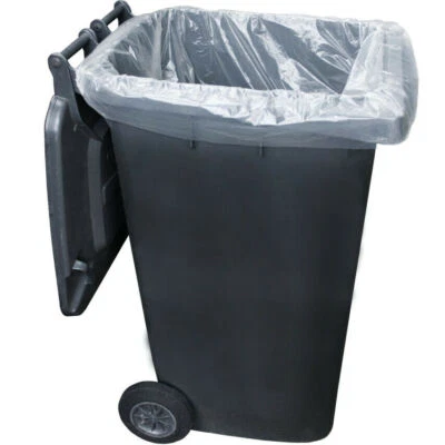£2.99 • Buy 240L Wheelie Bin Liners Black Clear Heavy Duty Refuse Sacks Strong Rubbish Bags