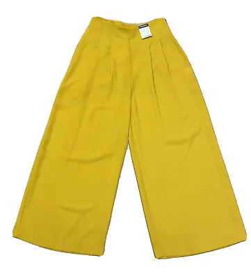 Yellow Culottes 3 Quarter Length Zip Fastening. From Primark (new With Tags). • £6