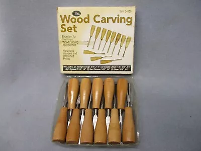 Vintage (11 Pc.) Wood Carving Chisels-6 Inch-in Original Box-very Nice Cond. • $10