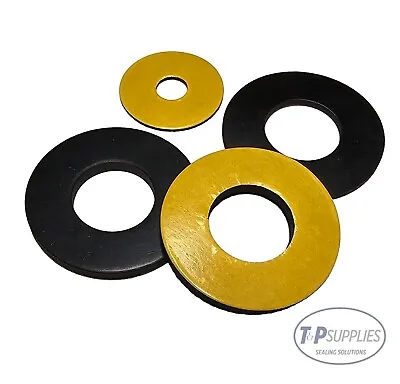 Solid Neoprene Adhesive Backed Rubber Washer 1mm Thick X5 Pick Size To 30mm Dia • £3.19